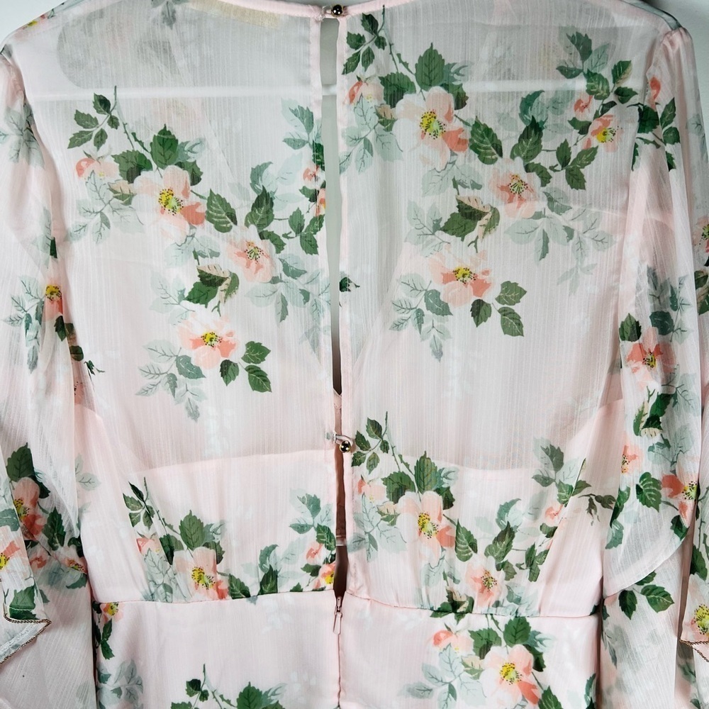 La Maison Talulah wild Thyme pastel pink floral mini dress M - Picture 11 of 12